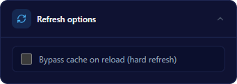 Refresh Options